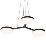 Pillows Chandelier - Satin Black / White