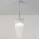 Disc Pendant - Polished Chrome / Clear