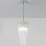 Disc Pendant - Polished Nickel / Clear