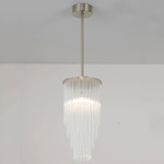 Disc Pendant - Brushed Nickel / Clear