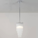 Disc Pendant - Polished Chrome / Clear