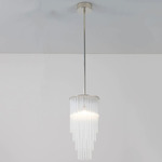 Disc Pendant - Polished Nickel / Clear
