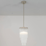 Disc Pendant - Brushed Nickel / Clear