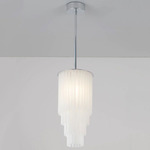 Disc Pendant - Polished Chrome / Frosted