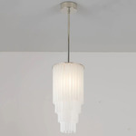 Disc Pendant - Polished Nickel / Frosted