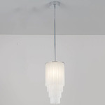 Disc Pendant - Polished Chrome / Frosted