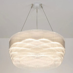 Ring Chandelier - White / Clear