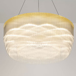 Ring Chandelier - Brushed Brass / Clear