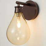 Cintola Wall Sconce - Satin Bronze / Amber