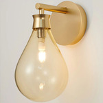 Cintola Wall Sconce - Satin Gold / Amber