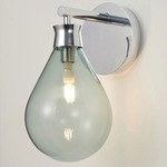 Cintola Wall Sconce - Polished Aluminum / Smoke Grey