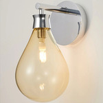 Cintola Wall Sconce - Polished Aluminum / Amber