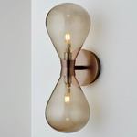 Cintola Twin Wall Sconce - Satin Bronze / Bronze