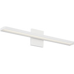 Banda Bathroom Vanity Light - Matte White / Clear