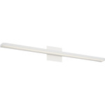 Banda Bathroom Vanity Light - Matte White / Clear