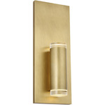 Dobson II Wall Sconce - Natural Brass / Crystal