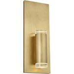 Dobson II Wall Sconce - Natural Brass / Crystal