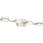 Kamden Bathroom Vanity Light 277V - Satin Nickel / Clear