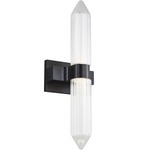 Langston Bathroom Vanity Light 277V - Plated Dark Bronze / Clear