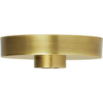 Line Voltage 5 Inch Shallow Canopy - Natural Brass