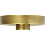 Line Voltage 5 Inch Shallow Canopy - Plated Brass