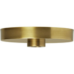 Line Voltage 6.3 Inch Shallow Canopy - Plated Brass