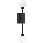 Mara Wall Sconce 277V - Matte Black / Frosted