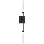 Spur Wall Sconce 277V - Matte Black / Frost