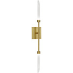 Spur Wall Sconce 277V - Aged Brass / Frost