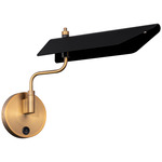 Loyd Swing Arm Wall Light - Aged Brass / Black