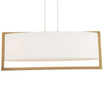 Park Avenue Linear Pendant - Aged Brass / Off White