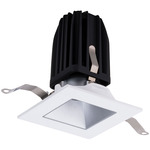 FQ 2IN Square Trimmed Downlight Trim - White / Haze Reflector