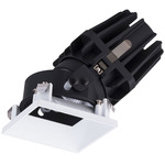 FQ 4 inch Square Adjustable Trimless Downlight - White