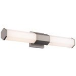 Remi Bathroom Vanity Light - Brushed Nickel / White