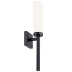 Saltaire Wall Light - Black / Opal