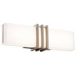 Minibar Bathroom Vanity Light - Brushed Nickel / White