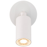 Cylinder Adjustable Outdoor Wall Light - White
