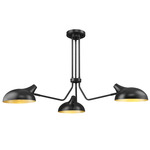 Bellamy Ceiling Light - Black / Black / Gold