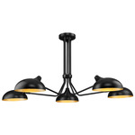 Bellamy Ceiling Light - Black / Black / Gold