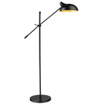 Bellamy Floor Lamp - Black / Black / Gold