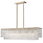 Glacier Linear Pendant - Modern Gold / Clear