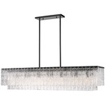 Glacier Linear Pendant - Matte Black / Clear