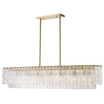 Glacier Linear Pendant - Modern Gold / Clear