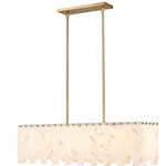 Viviana Linear Chandelier - Rubbed Brass / Alabaster