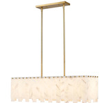 Viviana Linear Chandelier - Rubbed Brass / Alabaster