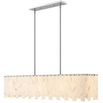 Viviana Linear Chandelier - Polished Nickel / Alabaster