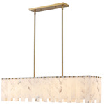 Viviana Linear Chandelier - Rubbed Brass / Alabaster