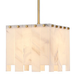 Viviana Pendant - Rubbed Brass / Alabaster