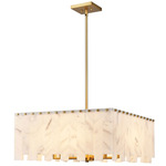 Viviana Chandelier - Rubbed Brass / Alabaster