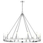 Barclay Round Chandelier - Polished Nickel